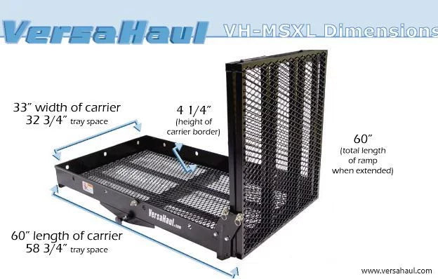 VersaHaul VH-MS XL Mobility Scooter carrier - Manual - 500 pounds - Installed in Arkansas