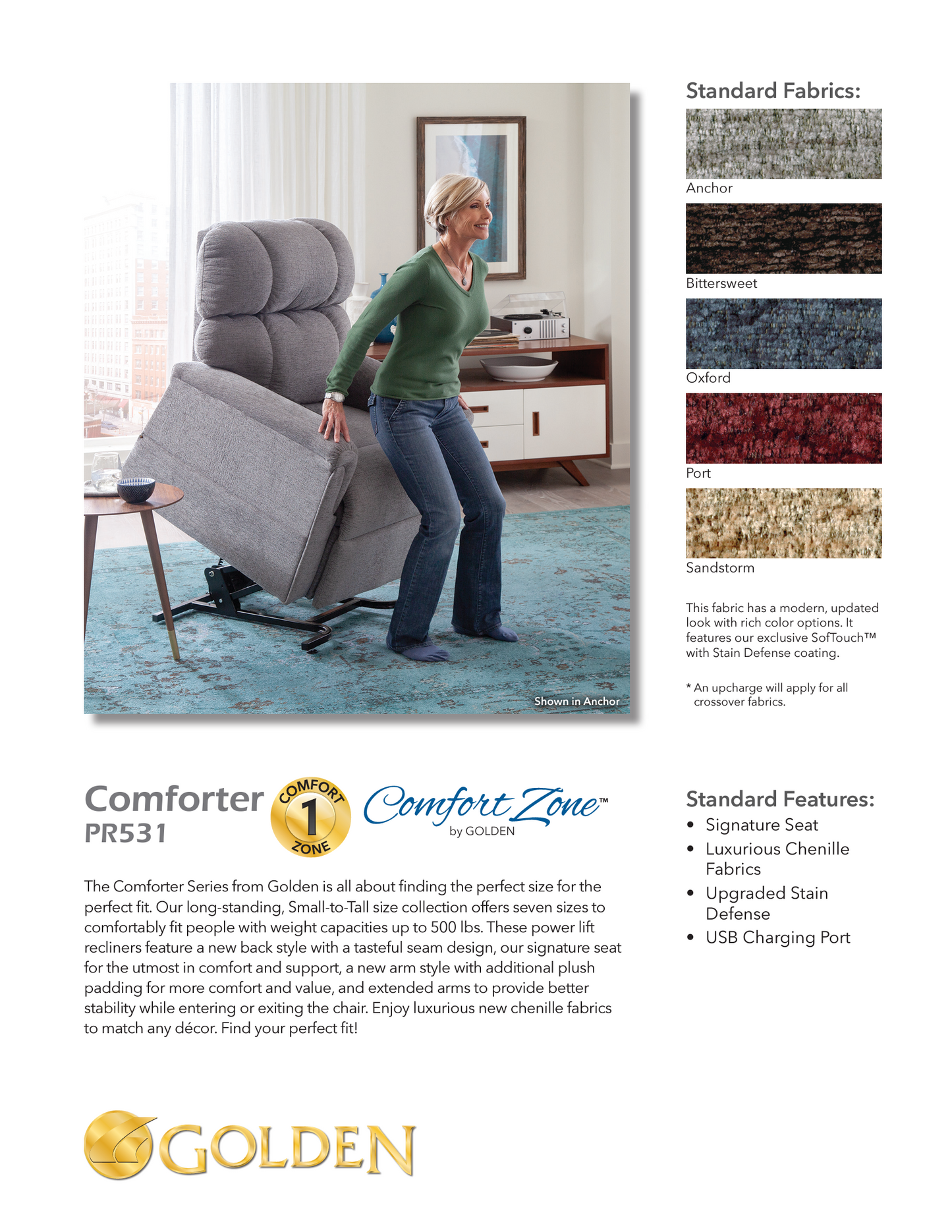 Golden PR531 - Comforter (Petite/Sm or Med or LG or Tall)