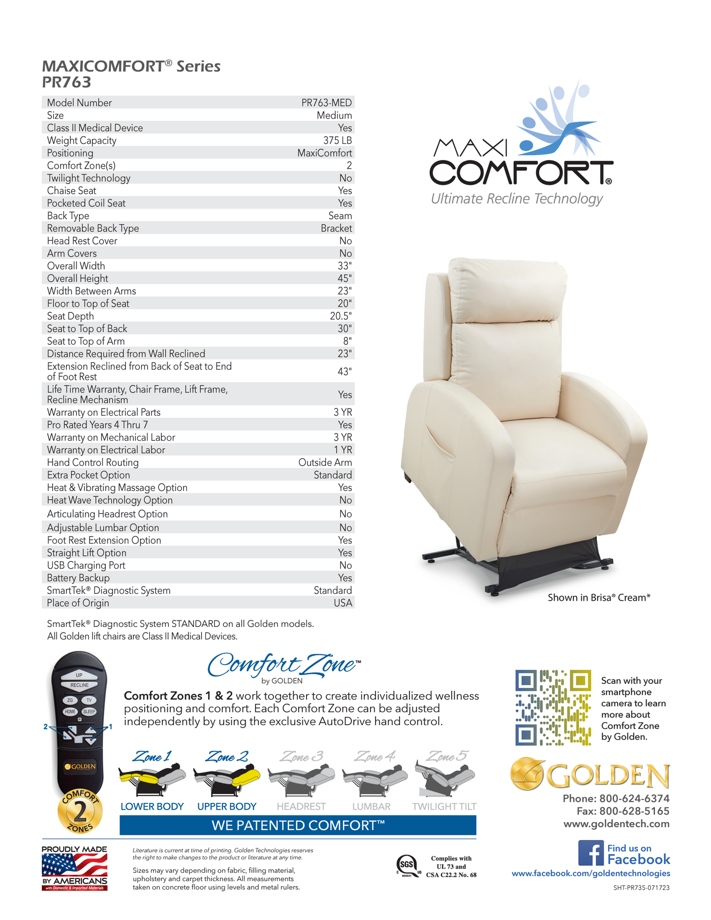 Golden PR763 EZ Sleeper Slim (Medium)